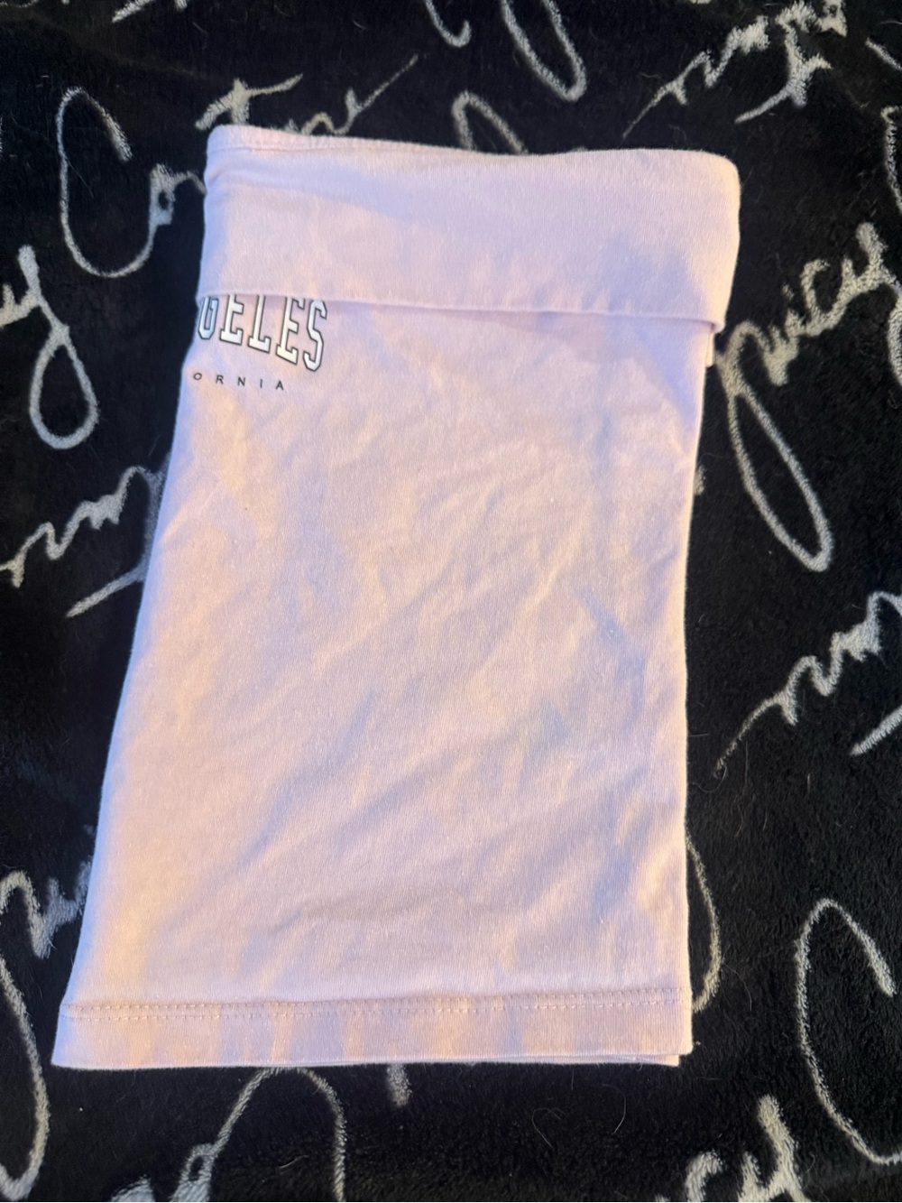 Aeropostale Light Pink Fold-Over los angeles Crop Top